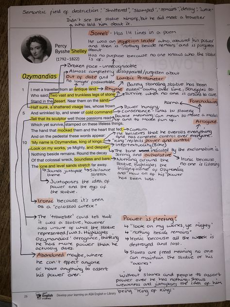 Ozymandias Poem Analysis Grade 9, Ozymandias Poem Analysis, Ozymandias Poem, Poetry Revision, English Literature Poems, Gcse Poems, English Gcse Revision, Script Analysis, English Gcse