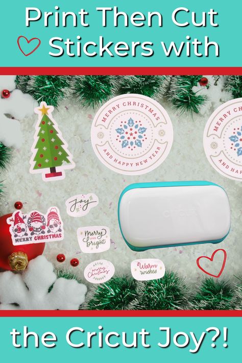 Making Stickers With Cricut Joy, Circuit Joy Stickers, Stickers Cricut Joy, Cricut Joy Decorate Machine Ideas, Cricut Joy Stickers How To Make, How To Make Stickers With Cricut Joy, Cricut Joy Project Ideas Christmas, Things To Make With Cricut Joy, Cricut Joy Tutorials