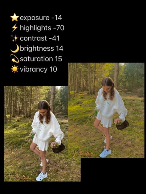 cute bright camera roll settings | Phone photo editing, Vintage photo editing, Photo editing tricks Filters Photo, Vintage Photo Editing, Photography Tips Iphone, Photography Editing Apps, Phone Photo Editing, Photo Editing Vsco, Lightroom Tutorial Photo Editing, Learn Photo Editing, Fotografi Digital