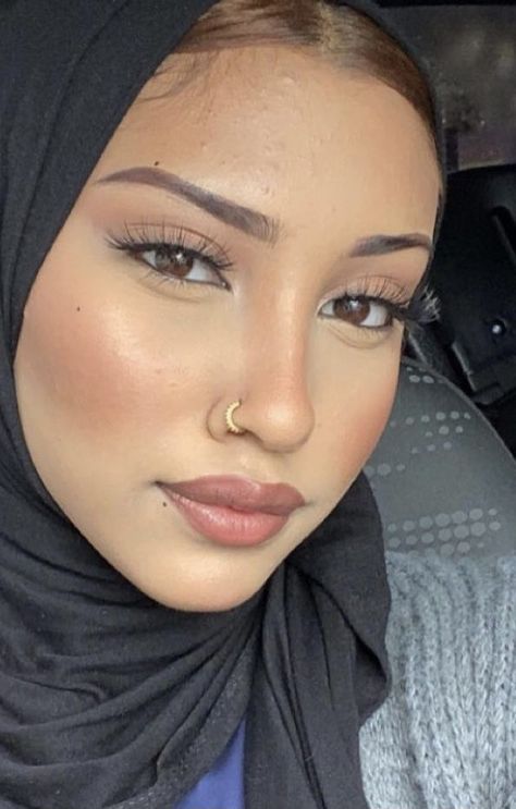 Nose Piercing Aesthetic Indian, Nose Piercing Hijab, Desi Nose Piercing, Desi Nose Ring, Indian Nose Ring Hoop, Girls With Nose Piercing, Nose Ring Aesthetic, Girls With Nose Rings, Nose Piercing Aesthetic