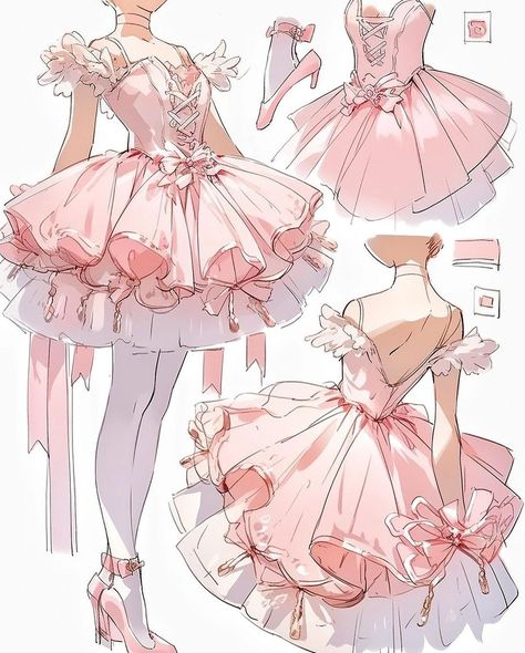 Ballet Princess, Vestidos Anime, Ballerina Outfit, Dress Design Drawing, Ballet Clothes, Clothing Design Sketches, Fashion Drawing Dresses, Dress Design Sketches, Fashion Illustration Dresses