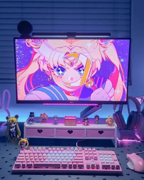 Anime Desktop, Sailor Moon Inspired, Wallpaper Engine, Moon Wallpaper, Sailor Moon Wallpaper, Pc Setup, Sailor Moon, Moon, Anime