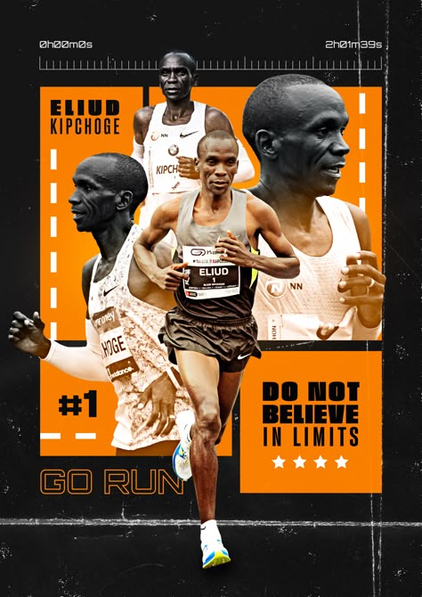 Poster para Eliud Kipchoge Marathon Poster Design, Run Poster Design, Running Poster Design, Cross Country Pictures, Athlete Poster, Marathon Poster, Running Poster, Running Graphic, Eliud Kipchoge