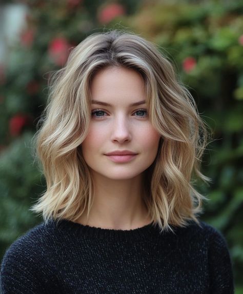 Winter Hair Color Medium Length Hair Color Medium Length, Silver Balayage, Hispanic Hair, Shoulder Length Wavy Hair, Winter Hair Color Trends, Long Curly Haircuts, Winter Hair Colors, Medium Hair Color, Vibrant Hair