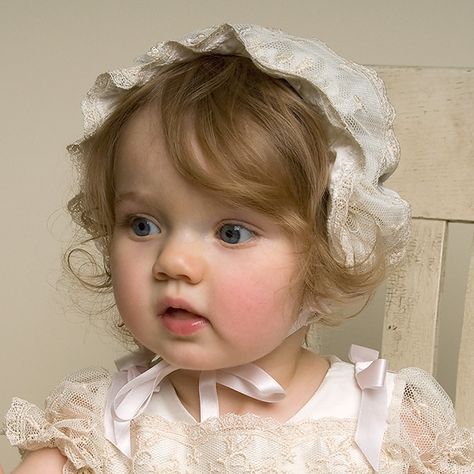 Jessica Silk Bonnet Silk Bonnet, Baby Bonnets, Christening Gowns, Newborn Girl, Painting For Kids, Future Baby, Baby Fever, Baby Pictures