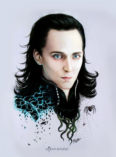 Loki by Develv.deviantart.com on @deviantART Develv Deviantart, Rihanna Disturbia, Bigger Eyes, Loki Art, Norse Myth, Fandom Art, Dear God, Marvel Cinematic Universe, Marvel Cinematic