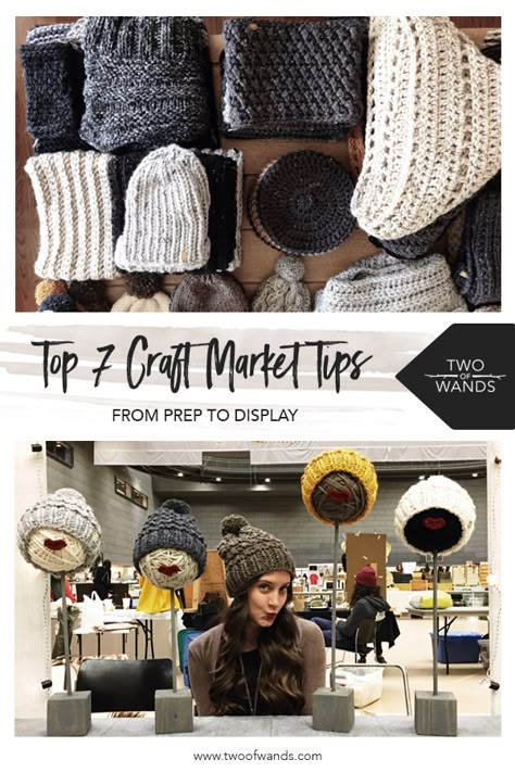 Display Crochet Hats At Craft Fair, Knitting Display Ideas Craft Fairs, Eyeglasses Display Ideas, Knitted Hat Display Ideas, Yarn Display Ideas Craft Fairs, Diy Hat Display Craft Fairs, Hat Display Ideas Craft Show, Crochet Market Display, Crochet Market Stall