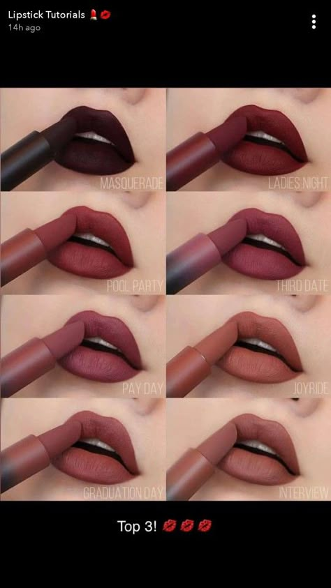 Bold Lipstick Makeup, With And Without Makeup, Lipstick Guide, Skin Lightening Diy, Matte Lipstick Shades, Lipstick For Dark Skin, Makeup Display, Face Art Makeup, Lipstick Kit