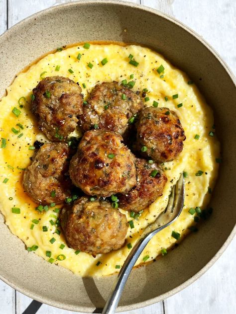 Breakfast Meatballs Are the Breakfast Meat You've Been Missing — Kitchn Breakfast Meatballs, Breaking Fast, Breakfast Meat, Tasty Meatballs, Buttered Noodles, Bacon Breakfast, Meatballs Recipe, Breakfast For Dinner, Sausage Breakfast