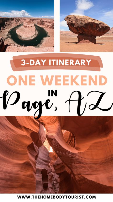 One Weekend In Page, Arizona: An Adventurous 3-day Page Itinerary - The Homebody Tourist Glen Canyon Dam, Las Vegas Airport, Page Az, 3 Days Trip, Lower Antelope Canyon, Bucket List Vacations, Page Arizona, Arizona Road Trip, Budget Travel Destinations