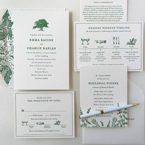 Sesame Letterpress Blog — Sesame Letterpress + Design Letterpress Design, Beautiful Weekend, Shelter Island, Letterpress Invitations, Wedding Map, Manor Wedding, Letterpress Wedding, Letterpress Wedding Invitations, Fun Wedding Invitations