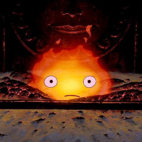 Howls Moving Castle Macbook Wallpaper, Calcifer Profile Picture, Howl Catching Calcifer, Studio Ghibli Gif Pfp, Flip 5 Wallpaper Gif, Calcipher Howl's Moving Castle, Z Flip 6 Wallpaper Gif, Ghibli Gif Icon, Studio Ghibli Background Gif