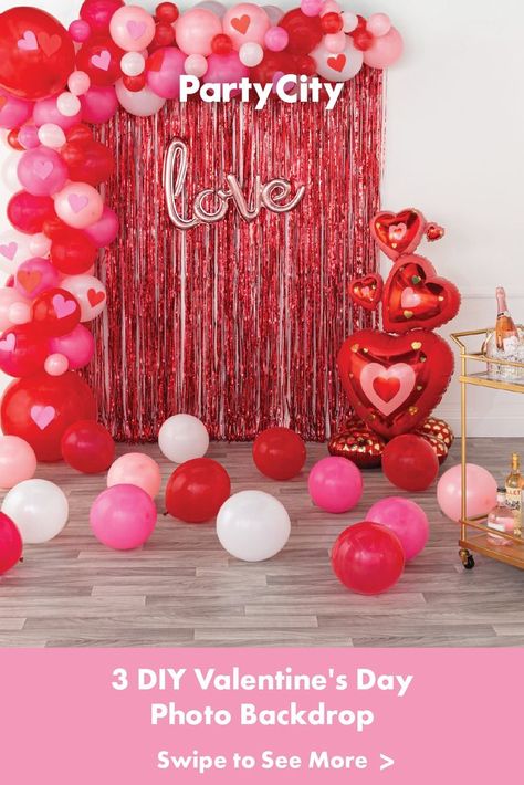 Strike a pose this Valentine's Day! Discover balloon kits fit for a Valentine's photoshoot at Party City. Valentines Sleepover, Valentines Party Ideas For Adults, Galentines Event, Sisterhood Activities, Valentines Photo Booth, Galentines Brunch, Church Valentines, Valentine Backdrop, Valentines Birthday Party