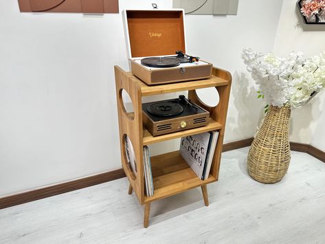 Oak Modern Wooden Turntable Stand With Intricate CNC Patterns, Record Console, Record Player Table, Record Player Stand, Vinyl Console - Etsy Canada