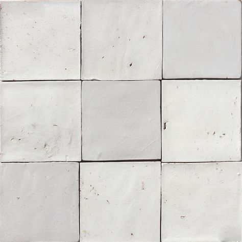 Hueso Matte  Zellige Tile 4x4 Matte Zellige Tile, White Zellige Tile, Tumbled Marble Tile, Tile Options, Marble Subway Tiles, Pearl Tile, White Ceramic Tiles, Painting Ceramic Tiles, Tiles Floor