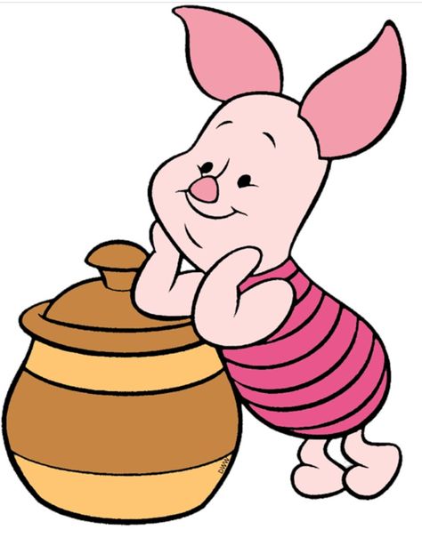 Pooh Bear Characters, Piglet Drawing, Disney Piglet, Winnie The Pooh Blanket, Winnie The Pooh Drawing, Baby Disney Characters, Minnie Mouse Birthday Decorations, Disney Clipart, Walt Disney Characters