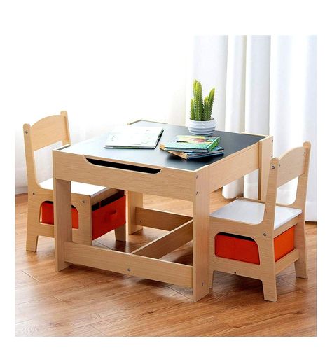 Costzon Furniture Toddler Convertible Activity Kids Table And Chair, Kids Table Chair Set, Wooden Table And Chairs, Toddler Table And Chairs, Toddler Table, Childrens Table, Table And Chair Set, Storage Chair, Kids Table