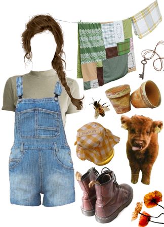 Chic Farm Outfits, Famer Outfits, Agropeople Aestethic Outfits, Farm Girl Outfits Aesthetic, Farmercore Outfits, Farm Clothes Aesthetic, Farmers Daughter Aesthetic Outfits, Farm Girl Aesthetic Outfits, Farmer Girl Outfit