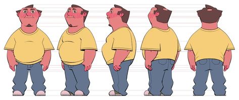 Cartoon Character Turnaround, Character Model Sheet T Pose, 2d Character Model Sheet, Character Reference Sheet Poses, Character Design Turnaround, Character Turnaround Sheet, Model Sheet Character, Animation Classes, Character Reference Sheet