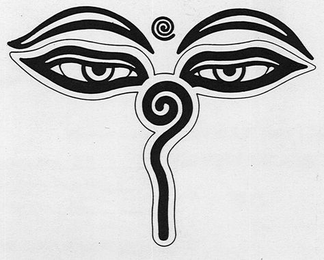 tattoo? Buddhist Meditation Techniques, Buddha Eyes, Tattoos Symbols, Eyes Sketch, Meditation Symbols, Tibetan Symbols, Buddhism Symbols, Feeling Of Love, Buddhist Symbols