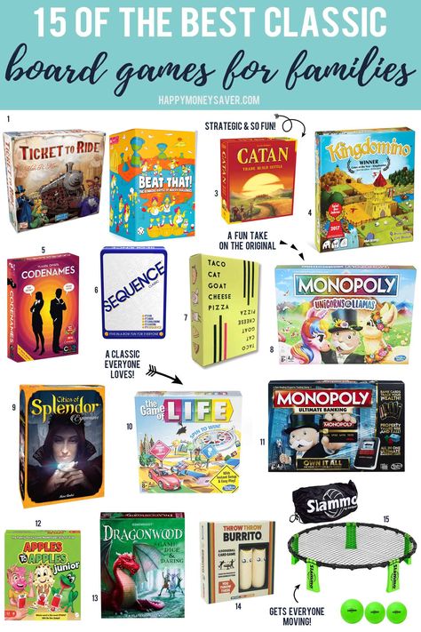 Best Board Games For Families, Board Game Gift Basket, Games For Families, Best Family Board Games, Christmas Gifts For Teen Girls, Games For Boys, Family Fun Night, Family Board, Sleepover Ideas