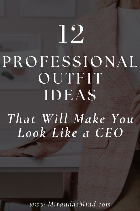 Dressing for success is not just a cliché. It really can impact how you are perceived in the professional world. Here are 12 professional outfit ideas that will instantly elevate your appearance and make you look like a boss. #workoutfitswomen #officeoutfitswomen #classyoutfits #officewear #cuteoutfits #businesscasualoutfits #corporatebaddie #stylishoutfits #workoutfits #officebaddieoutfits #trendyofficeoutfits #affiliate Corporate Fashion Office Chic, Power Dressing Women, Baddie Office, Corporate Outfits For Women, Executive Outfit, Interview Outfit Professional, Business Formal Outfit, Business Chic Outfits, Business Professional Women