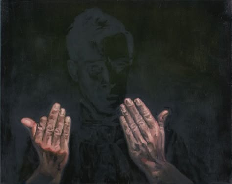 Szűcs Attila: Buster Keaton looks down on his  hands o,c. 40x50cm. 2011 Requiem For A Dream, Arte Inspo, Character Aesthetic, Art Plastique, Dark Art, Aesthetic Art, Art Lessons, Art Inspo, Art Reference