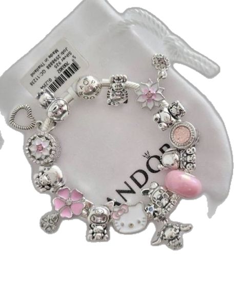 Cutey Pandora Bracelet Designs, Pandora Bracelet, Bracelet Designs, Hello Kitty, Kitty, Bracelet, Quick Saves