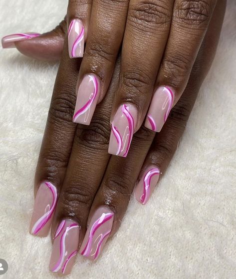 -shades of pink - line designs Nail Designs With Lines, Designs With Lines, Lines On Nails, Nails Inspo, Line Design, Pink Nails, Nail Inspo, Nail Designs, Nail Art