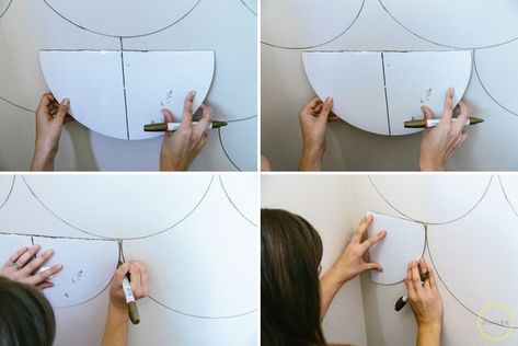 Simple Fish-Scale Accent Wall With Paint Pen | Hometalk