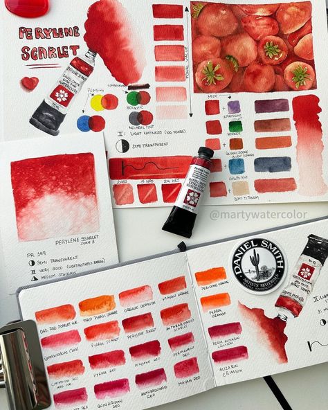 Instagram Colour Palette Sketchbook, Watercolour Swatches, Watercolor Pallet, Watercolor Mixing, Art Basics, 5 Min Crafts, Elements And Principles, Watercolor Lessons, Design Basics