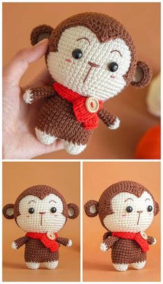 Free amigurumi patterns... You can find interesting ideas, tutorials and crochet tutorials about amigurumi monkey here. Lots of amigurumi free crochet patterns are waiting for you. Amigurumi Monkey, Crochet Turtle Pattern, Crochet Toys Free Patterns, Crochet Monkey, Monkey Pattern, Crochet Toys Free, Crochet Keychain Pattern, Crochet Turtle, Pola Amigurumi