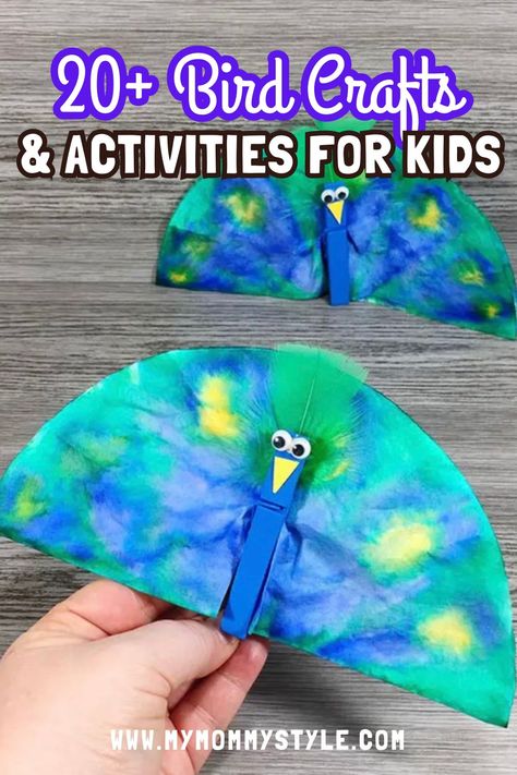 Spark creativity with these 20 easy bird crafts and activities for kids! From feathered friends to nests, these ideas will inspire imaginative play and learning about birds. Engage children in hands-on fun while exploring the wonderful world of birds. Bird Craft Kindergarten, Easy Bird Crafts For Preschoolers, Preschool Bird Crafts, Bird Crafts For Kids Easy, Birds Activities For Kids, Bird Activities Preschool, Bird Activities For Kids, Vbs Magnified, Preschool Birds