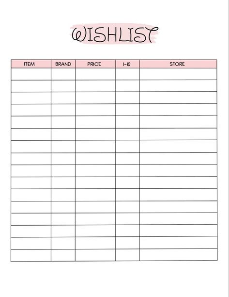 Birthday Wishlist Printable, Cute Wishlist Template, Aesthetic Wishlist Notes, Birthday List Template Free Printable, Aesthetic Wishlist Template, Christmas Wishlist Template Aesthetic, My Christmas Wishlist Printable, Birthday Wish List Aesthetic, Birthday Wishlist Template