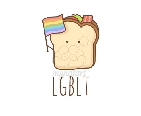 Pride Puns, Sandwich Puns, Pride Rocks, Teenage Heartbreak, Sandwich Drawing, Funny Backgrounds, Card Puns, Logo Clothes, Bacon Lettuce Tomato