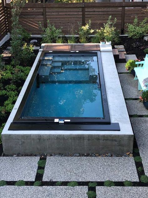 Container Pools, Shipping Container Swimming Pool, Small Inground Pool, Kleiner Pool Design, Shipping Container Pool, Container Pool, Small Swimming Pools, Diy Swimming Pool, Mini Pool