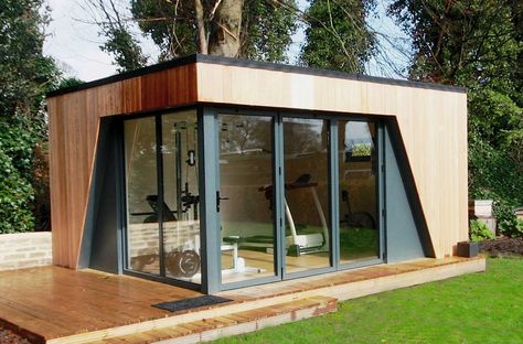 Gym Shed, Backyard Gym, Contemporary Garden Rooms, Garden Lodge, Garden Offices, Sips Panels, Garden Cabins, Desain Pantry, Structural Insulated Panels