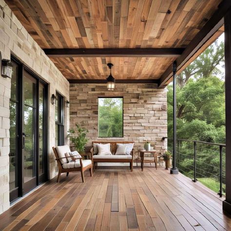 Metal Building Porch Ideas, Covered Porch Ceiling Ideas, Porch Ceiling Ideas Cheap, Deck Ceiling Ideas, Porch Ceiling Ideas, Vinyl Soffit, Wood Slat Ceiling, Fabric Ceiling, Sunroom Addition