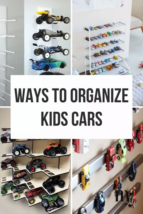 25+ Creative Ways To Organize Kids Cars Kids Room Toy Storage Car, Toy Cars Organization Ideas, Clever Toy Storage Ideas, Car Toys Organization Ideas, Storage For Hot Wheels Cars, How To Organize Cars Toys, Storage For Toy Cars And Trucks, Car Toys Storage Ideas, Toy Car Storage Ideas Diy