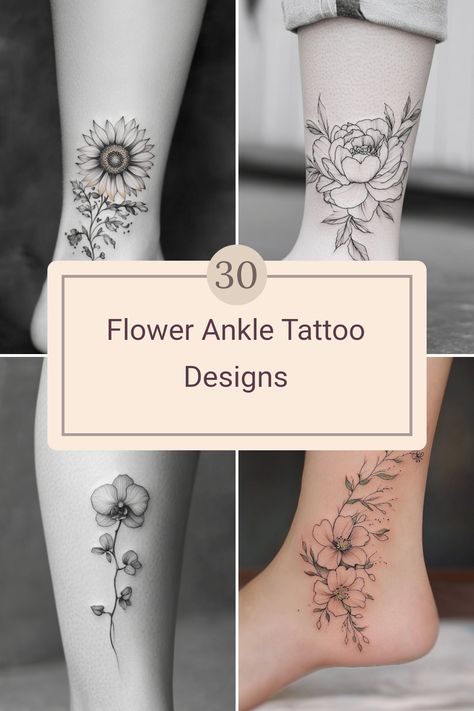 Looking to elevate your look with an ankle tattoo? Check out this list of 30 stunning flower ankle tattoo ideas that beautifully combine elegance and personal style. From intricate floral patterns to minimalist designs, there’s something here for everyone. Ankle tattoos are a fantastic way to express your individuality without being too overwhelming. Whether you prefer bold colors or subtle shading, these tattoo inspirations will guide your choice for that delicate placement. Transform your ankle into a piece of art with a floral tattoo today! Ankle Tattoos For Women Classy, Minimalist Ankle Tattoo, Tattoo Ideas Floral, Inner Ankle Tattoo, Flower Ankle Tattoos, Small Ankle Tattoo, Flower Ankle Tattoo, Inner Ankle Tattoos, Rose Tattoo On Ankle