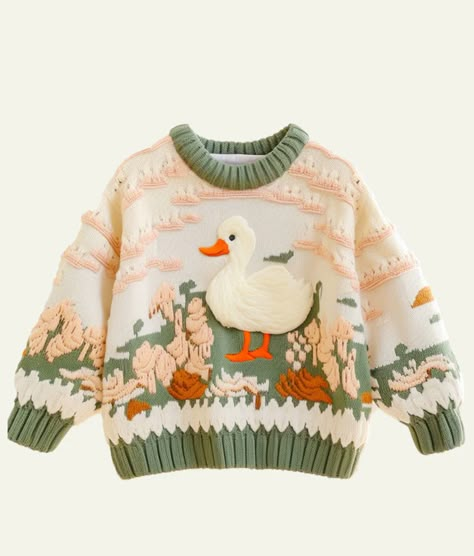 Animal Print Vests, Family Clothes, Silly Clothes, Clothes For Children, Cute Mushroom, Pull Over Sweater, Watermelon Print, Newborn Clothes, Cute Duck