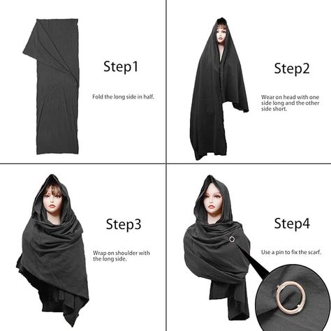 Amazon.com: JCBFUME Cowl Hood Scarf Rogue Hood Medieval Cloak Renaissance Costume Men Neck Warmer Hooded Cape Hat Cyberpunk Accessories (Blue) : Clothing, Shoes & Jewelry Medieval Clothing Men, Cyberpunk Accessories, Hooded Cowl Scarf, Rogue Cosplay, Disney Bound Outfits Casual, Medieval Cloak, Cowl Hood, Hood Scarf, Medieval Cosplay