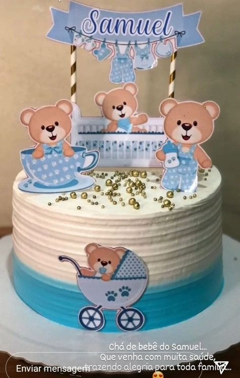 Baby Mickey Mouse Cake, Baby Shower Balloon Decorations, Pastel Baby Shower, Baby First Birthday Cake, Buttercream Cake Decorating, Unisex Baby Shower, Mickey Mouse Cake, Christening Cake, First Birthday Cakes