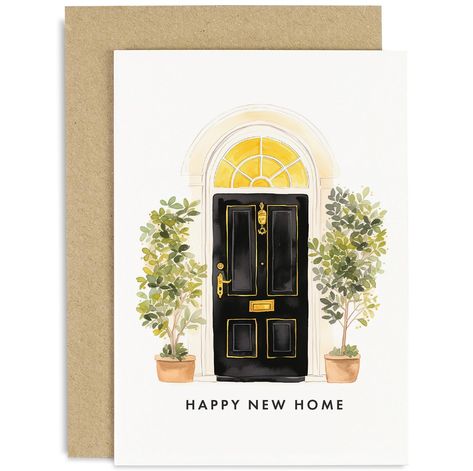 PRICES MAY VARY. 🔑 NEW HOUSE CARD: A fun cat themed moving day greeting card to gift friends and family celebrating a new adventure in their house, flat, apartment, halls, or river boat! ✨ SPECIAL MILESTONES: Find the perfect greeting card for family and friends. We have designs for any occasion. Find the perfect card for a dad, mum, brother, sister, daughter, son, auntie, uncle, cousin, niece, nephew, grandad, grandma, or friend. 🌎 WE CARE: Our range of greeting cards are designed in house an Watercolour New Home Card, New Apartment Card, Housewarming Card Ideas, House Warming Card Designs, New Home Watercolor Card, House Warming Cards, New Home Illustration, House Warming Card, Happy New Home Card