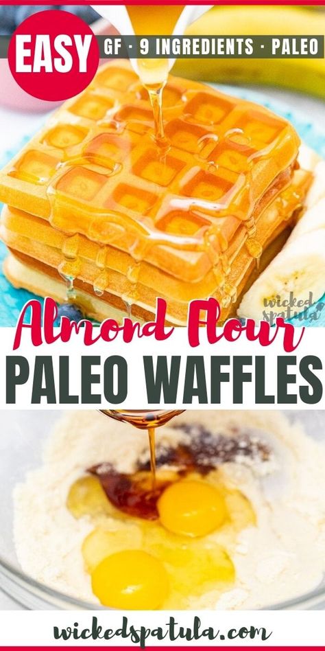 Paleo Baking Powder, Paleo Brunch, Almond Flour Waffles, Paleo Breakfast Easy, Breakfast Paleo, Paleo Waffles, Easy Waffle Recipe, Healthy Waffles, Easy Whole 30 Recipes