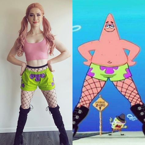 Someone can be sexy Patrick and someone can be...whatever spongebob is 😂😂😂 Halloween Coustumes, Diy Kostüm, Jessica Nigri, Trendy Halloween Costumes, Epic Cosplay, Halloween Costume Outfits, Trendy Halloween, Fantasias Halloween, Cosplay Characters