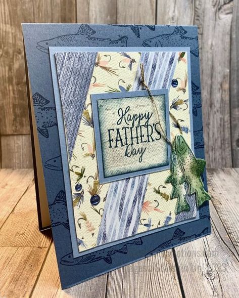 Father's Day Cards Handmade, Craft Ideas Paper, Paper Craft For Kids, Cards Easy, Father's Day Greetings, Fishing Cards, Paper Craft Ideas, Masculine Birthday Cards, Birthday Cards For Men