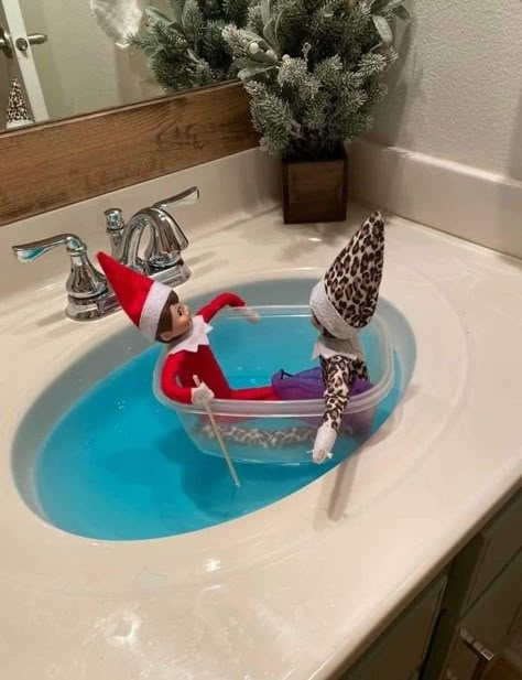 Elf On The Shelf Pet Ideas, Elf Ideas Easy, Bad Elf, Elf Of The Shelf, Funny Elf On The Shelf, Elf Shelf, Awesome Elf On The Shelf Ideas, Elf Activities, Elf On Shelf Ideas