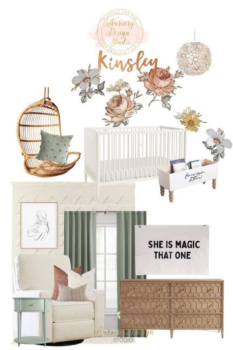 KINSLEY'S NURSERY Nursery Design Board, Nursery Inspiration Girl, Shared Nursery, Nursery Designs, Baby Nursery Inspiration, Cozy Nursery, Nursery Style, Baby Boy Room Decor, Design Boards