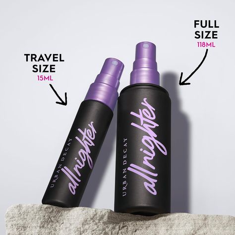 URBAN DECAY All Nighter Colored All Skin Spray Urban Decay Spray, Waterproof Setting Spray, Best Makeup Setting Spray, Makeup Fixing Spray, Makeup Finishing Spray, All Nighter Setting Spray, Notion Ideas, Vibrant Makeup, Urban Decay All Nighter